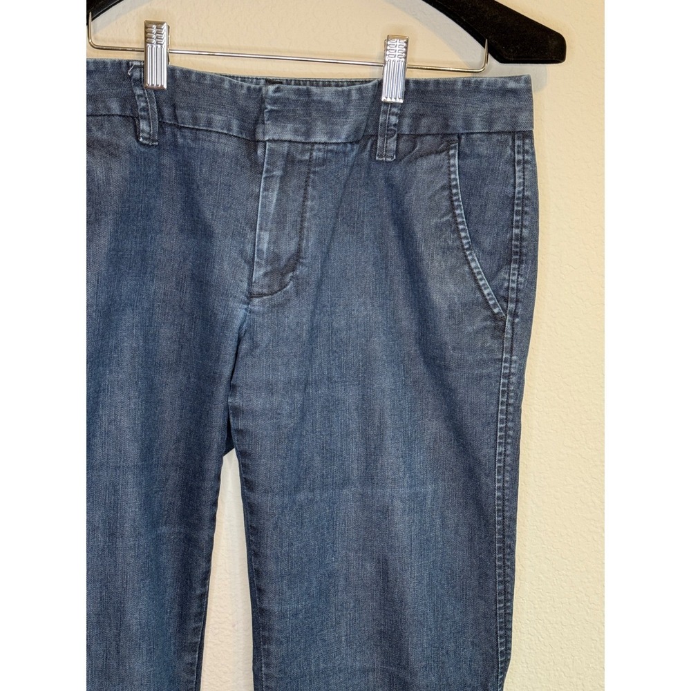 Gap brand Denim Wide Leg Blue cotton blend Casual Women's trousers size 6 reg - Picture 4 of 13